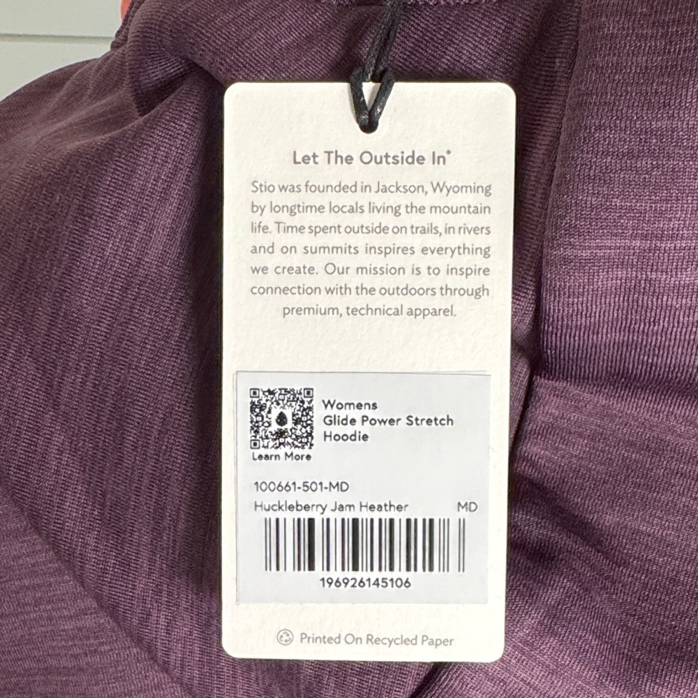 Stio Women's Power Glide Stretch
Hoodie NWT Size Medium Huckleberry - Picture 6 of 14